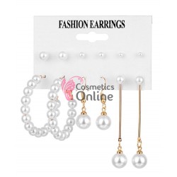 Cercei pentru dama moderni EARR35 Aurii Set de 6 perechi